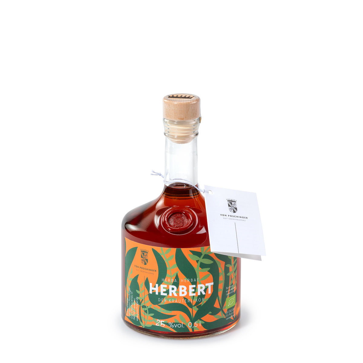 Bio-Likör Herbert - Kräuterlikör aus 20 verschiedenen Kräutern 25% 0,5 Liter
