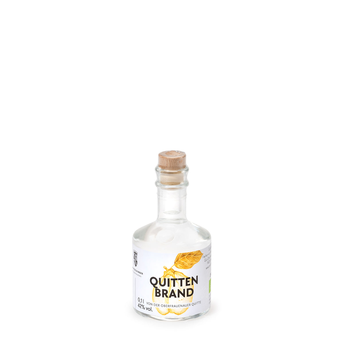 Bio-Quittenbrand von der Oberfrauenauer Quitte 42 % 0,1 Liter