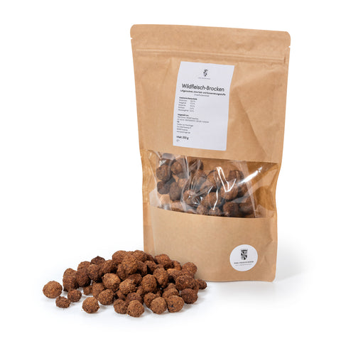 Hundesnack  - für den Schlosshund - Wildfleisch-Brocken
