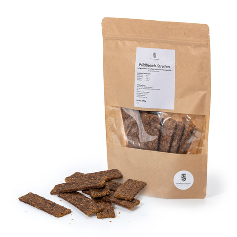 Hundesnack  - für den Schlosshund - Wildfleisch-Streifen